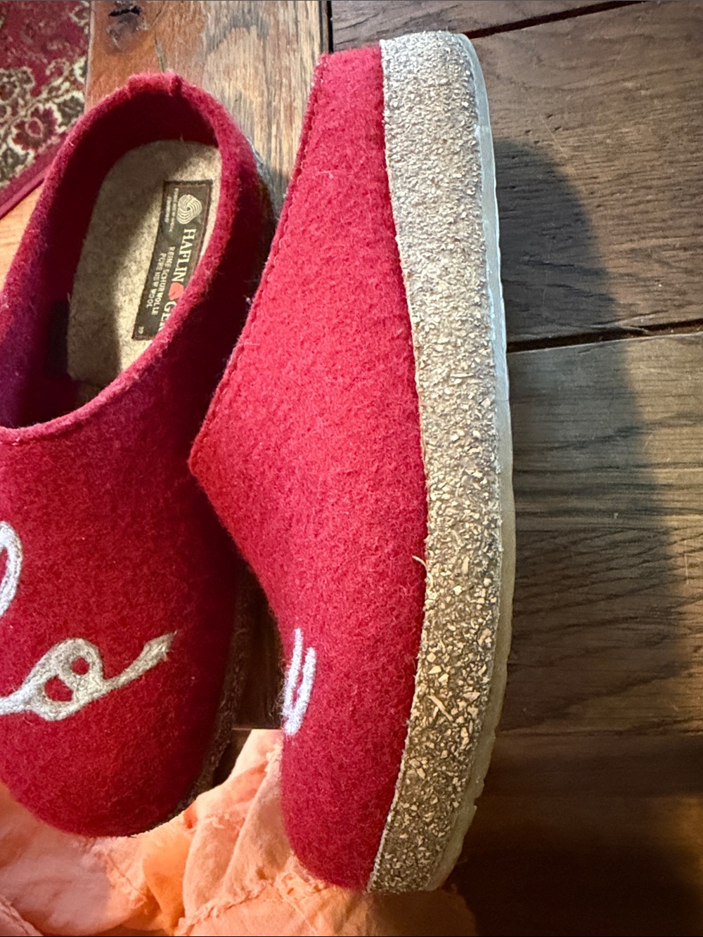 HAFLINGER Women's Grizzly Lovely Wool Clogs - EUC Sz 39 (USA 8.5) - Picture 9 of 14